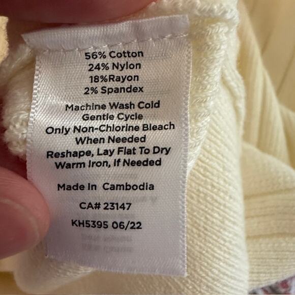 Talbots Plus Womens Ribbed Turtleneck Sweater 2X Cream Minimalist Capsule - Picture 6 of 11